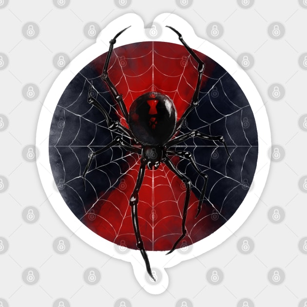 Black Widow Sticker by NihatGokcenArt